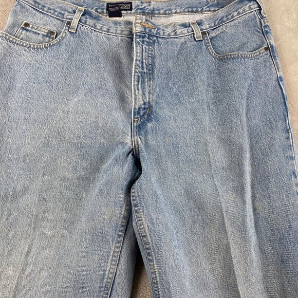 Lands End Mens Jeans 42x29 Regular Light Wash Denim Made In USA - Picture 5 of 6